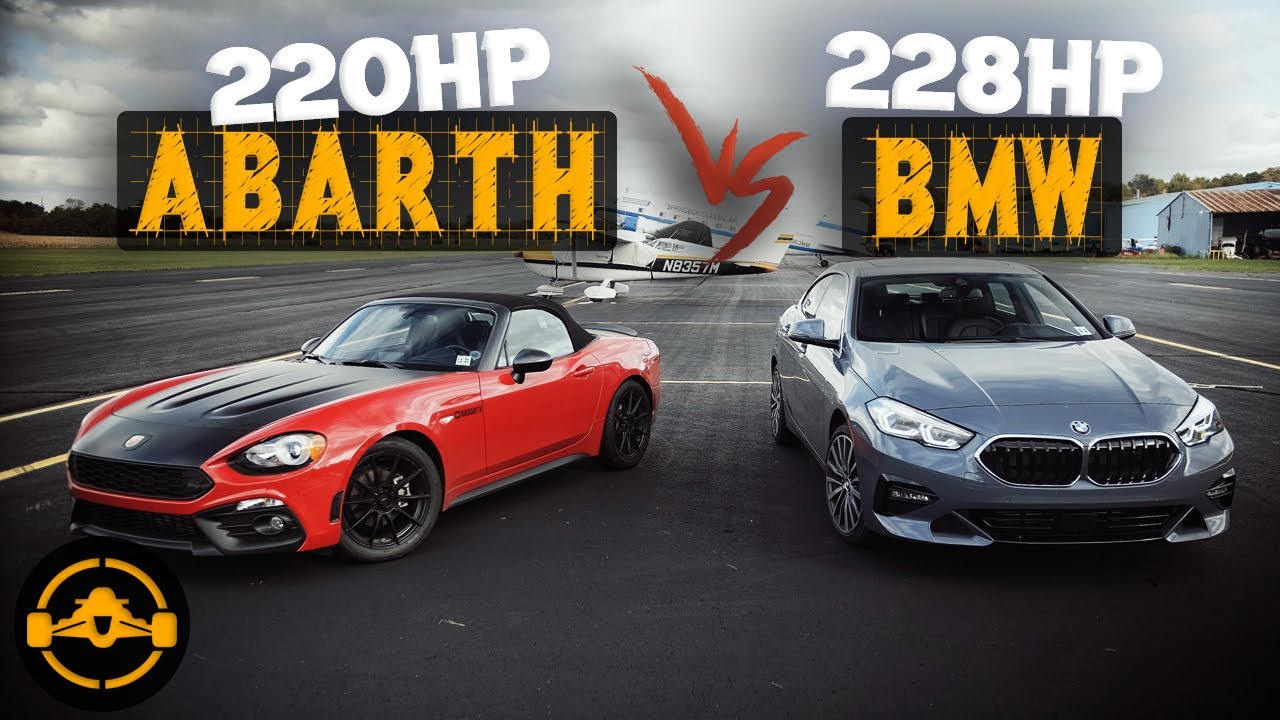 2021 BMW 228i xDrive vs. Abarth 124 Spider (220HP) | Roll Race & Review