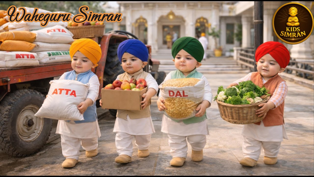 Satnam Waheguru ( ਸਤਿਨਾਮ ਵਾਹਿਗੁਰੂ ) Simran for Babies & Kids | Gentle, Calm & Soothing Gurbani Music