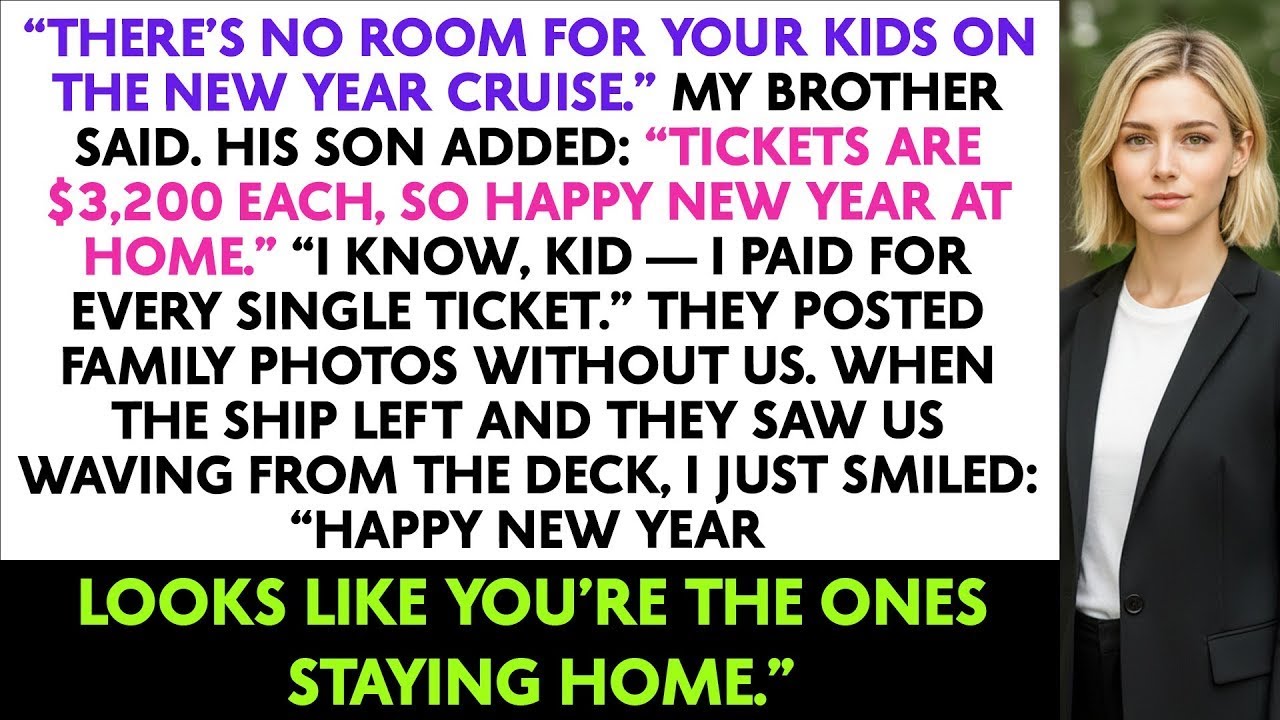 “There’s No Room For Your Kids On The New Year Cruise.” My Brother Said. His Son Added: “Tickets Are