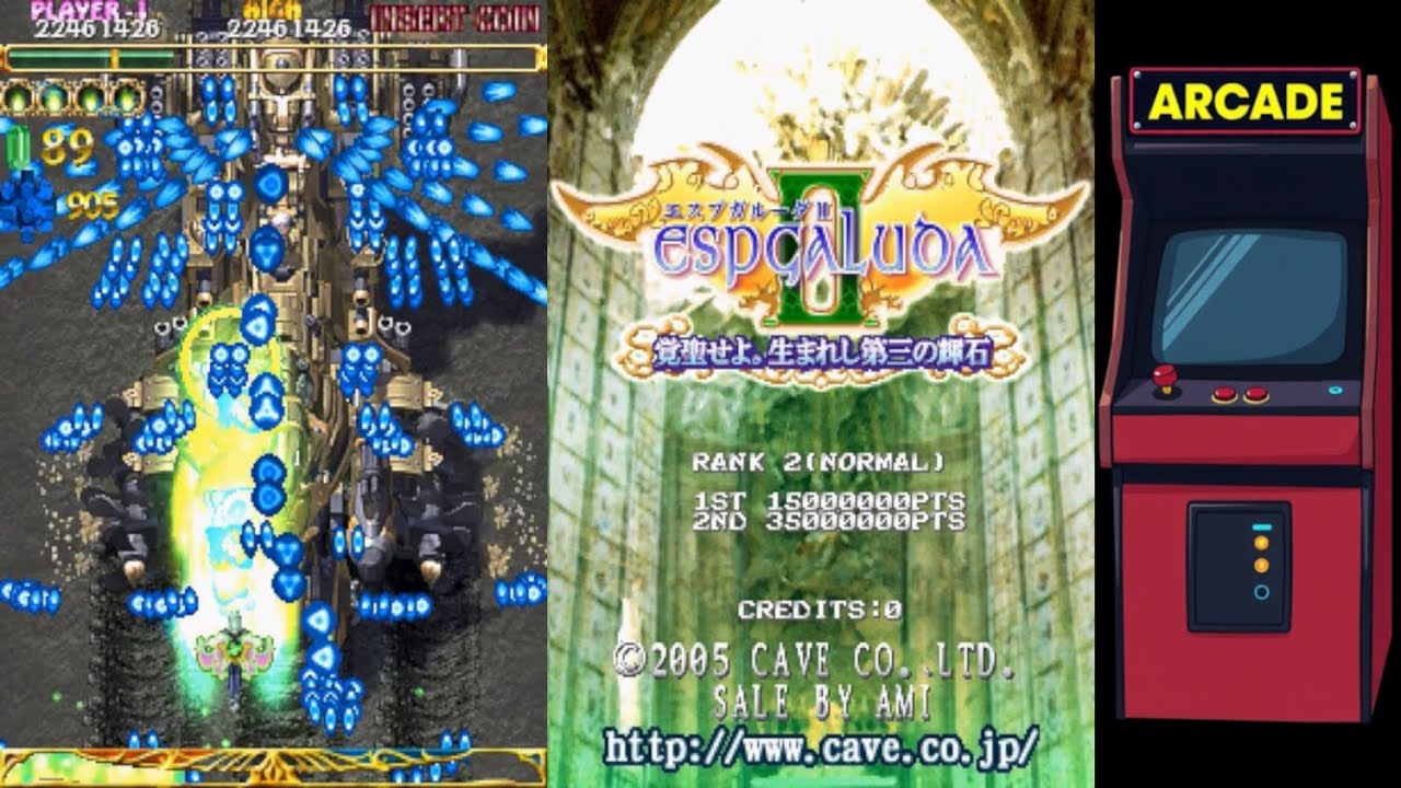 Espgaluda II Longplay Playthrough Cave 2005  all 3 Character + extreme play