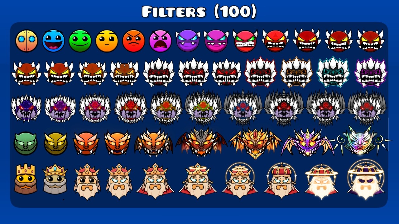 Если бы в Geometry Dash было 100 уровней сложности...
