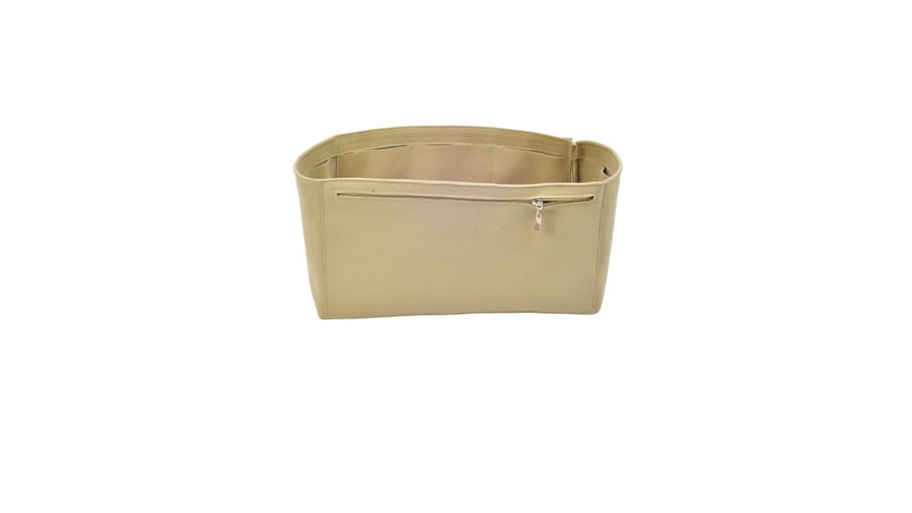 Double Zip Style Suedette Bag Organizer