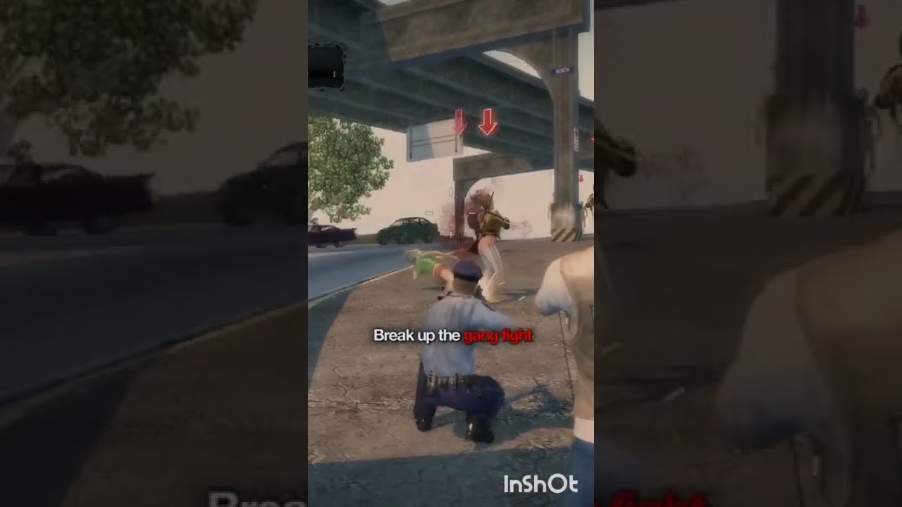 Trigger Happy Rookie Cop Quickly Breaks Up Gang Fight! 😱😈 #saintsrow #saintsrow2 #shorts
