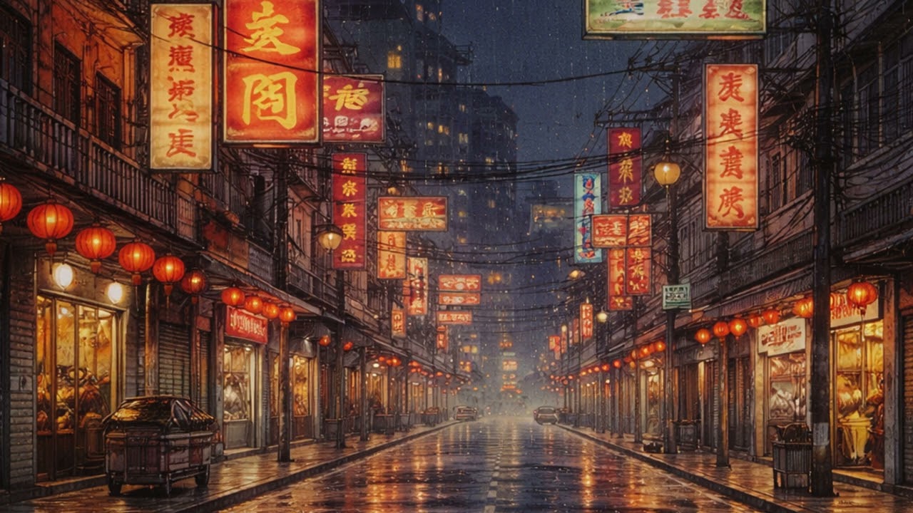 Bangkok Rainy Streets 🌧️ | Midnight Lofi Beats