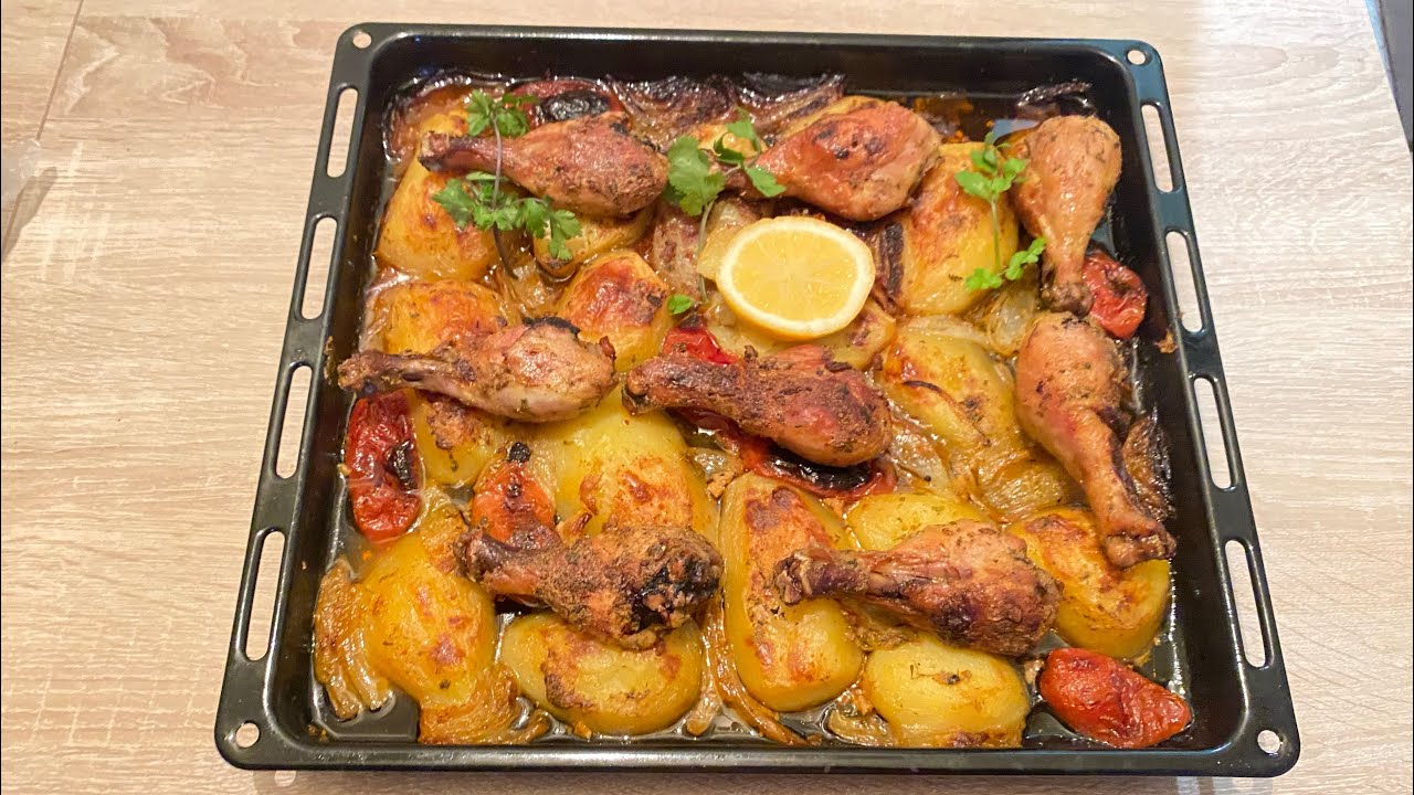 MUSLOS ASADOS CON PATATAS 🥔🍗