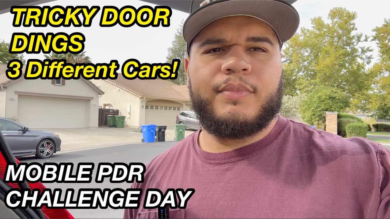 3 Tricky Door Dings, 3 Different Cars! Mobile PDR Challenge Day.