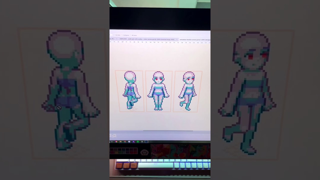 Animating the character base for my indie game #pixelart #animation