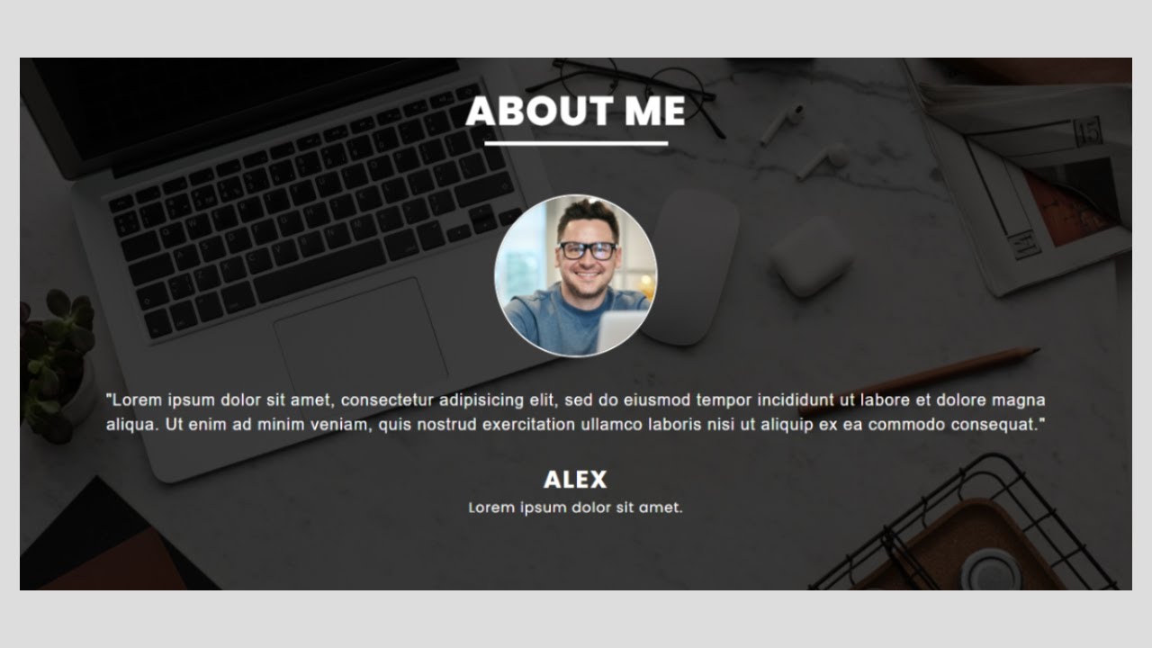 How To Create An About Me Page Using HTML & CSS