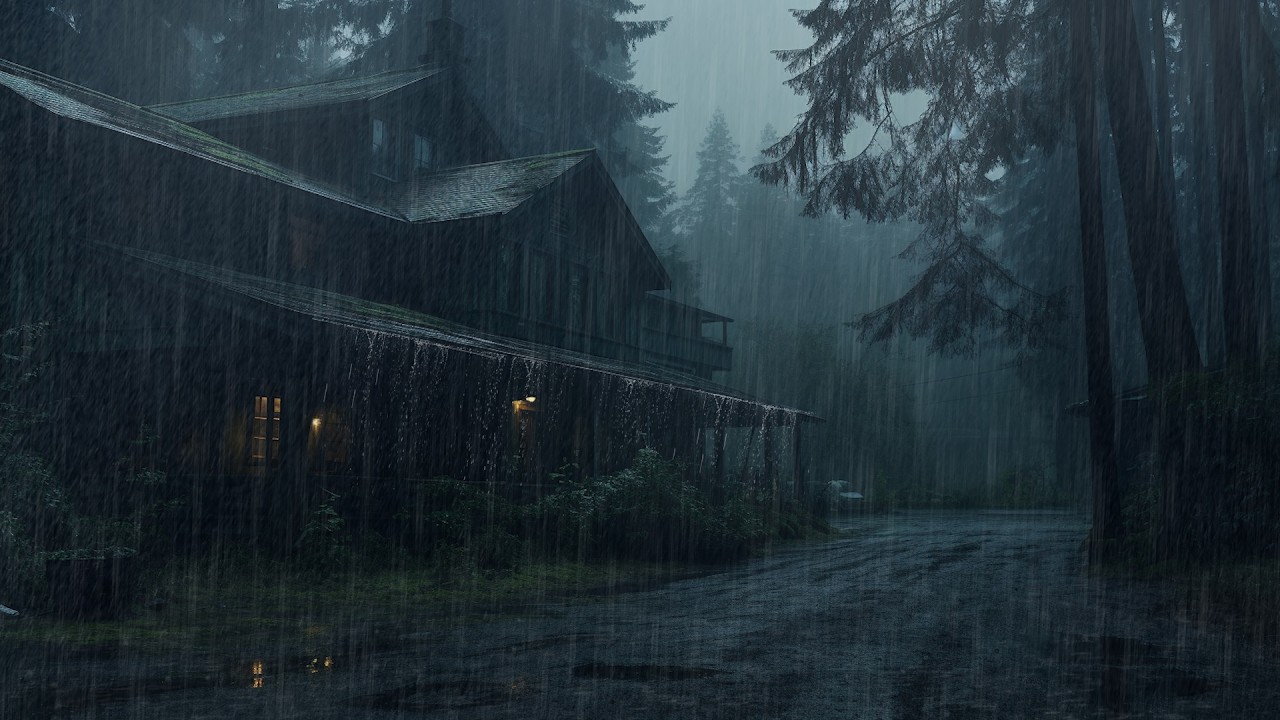 Heavy Rain in the Forest | Natural Sounds for Fast Sleep, Stress Relief and Peaceful Nights