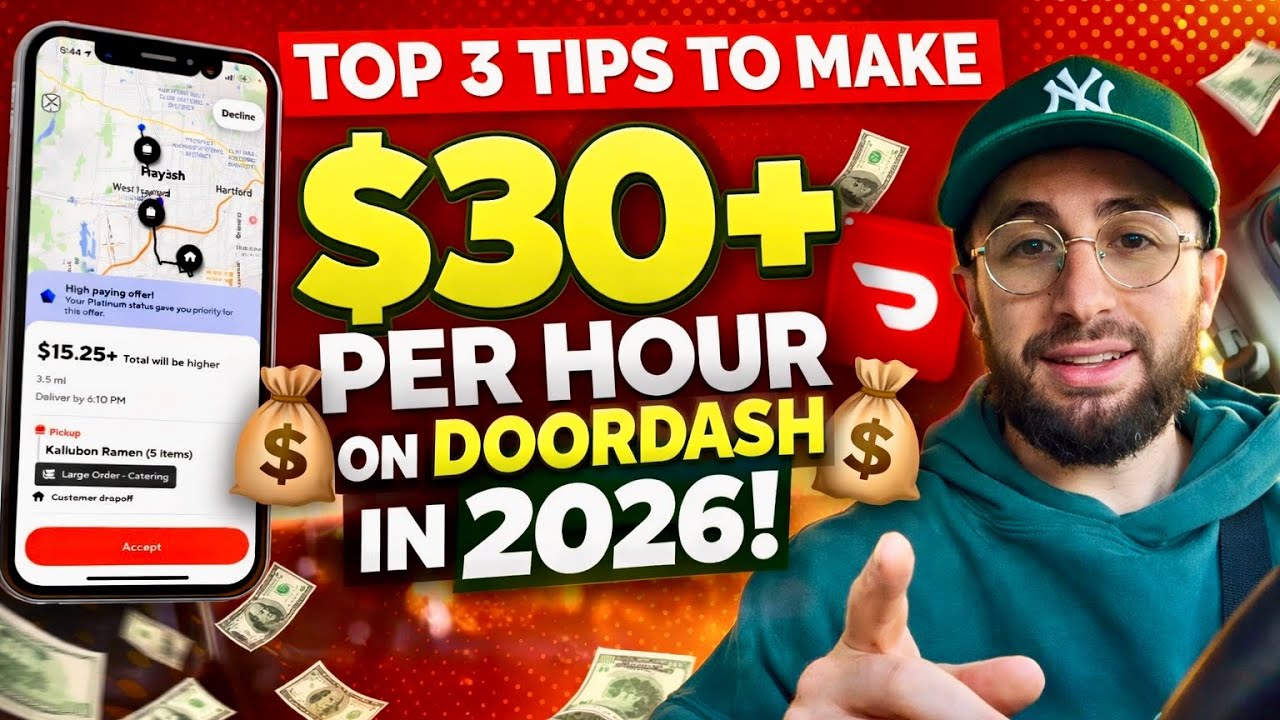 Как я зарабатываю более 30 долларов в час с DoorDash в 2026 году (стратегия, исключающая выгорание)