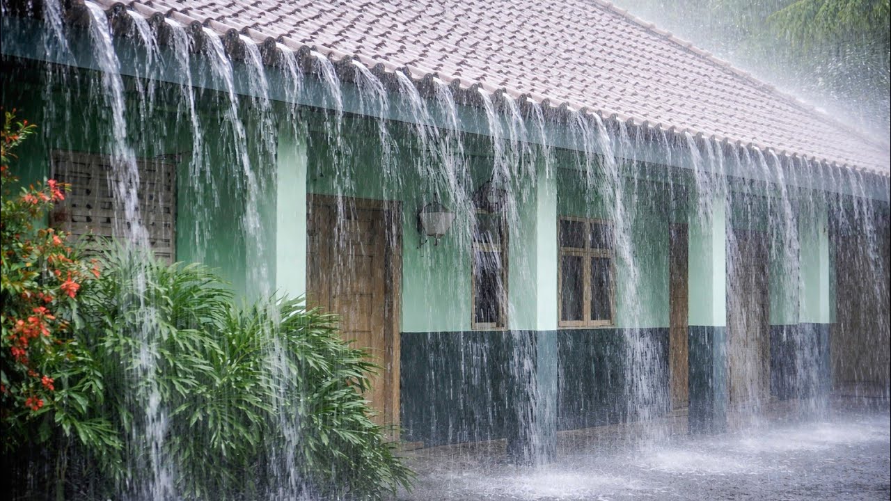 Звуки сильного дождя 🌧️ | Глубокий сон, расслабление и снятие стресса