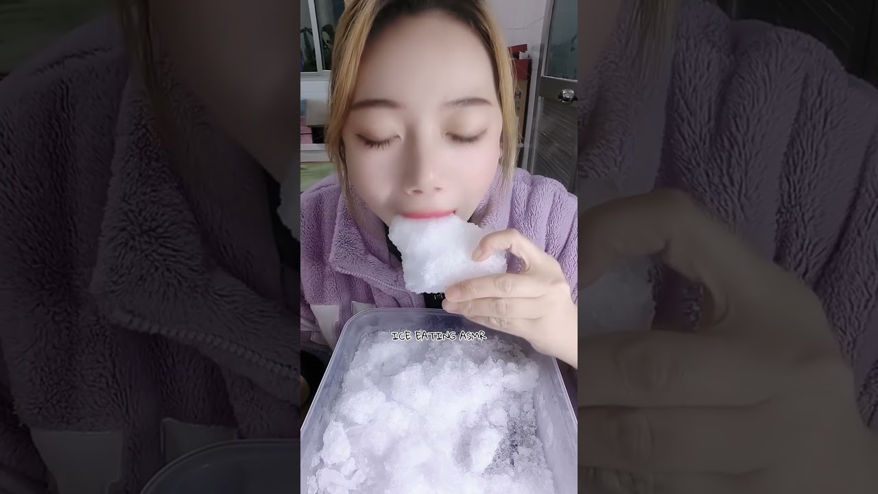 Soft crunchy ice mukbang #buzasmr #gefrierfrost #buzyemevideoları