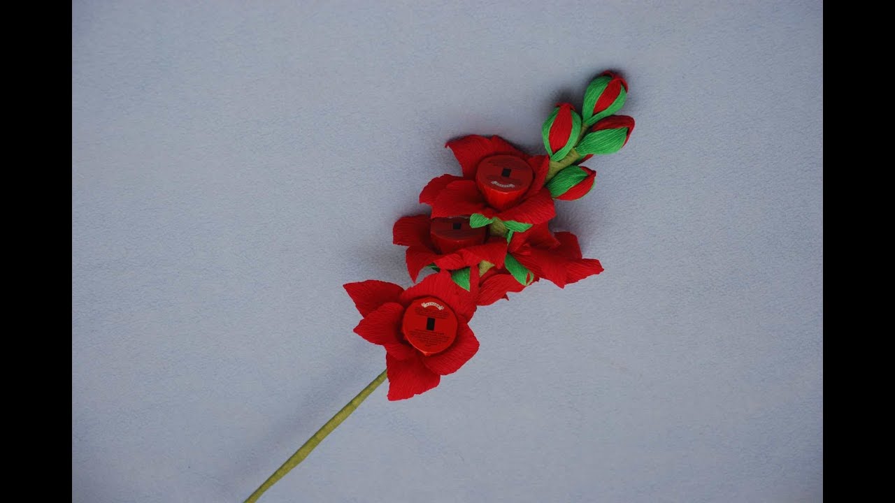 МК Гладиолус из конфет. DIY gladiolus of sweets