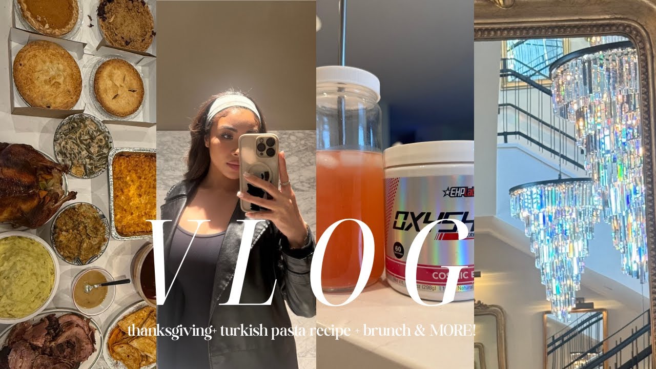 vlog! trying out anna pauls viral turkish pasta + happy thanksgiving + hair mask& MORE | teeangeline