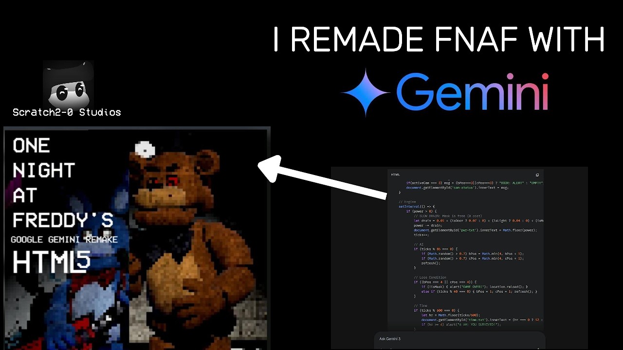 I remade FNAF with Google's AI Gemini! | Link in the Description!