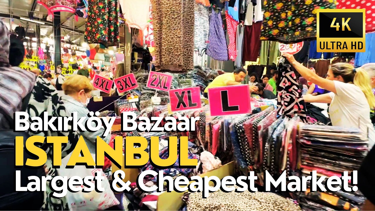 🇹🇷Turkey Istanbul 2025 Bakırköy Bazaar 4K Walking Tour | Cheapest & Biggest Bazaar Shocking Prices!