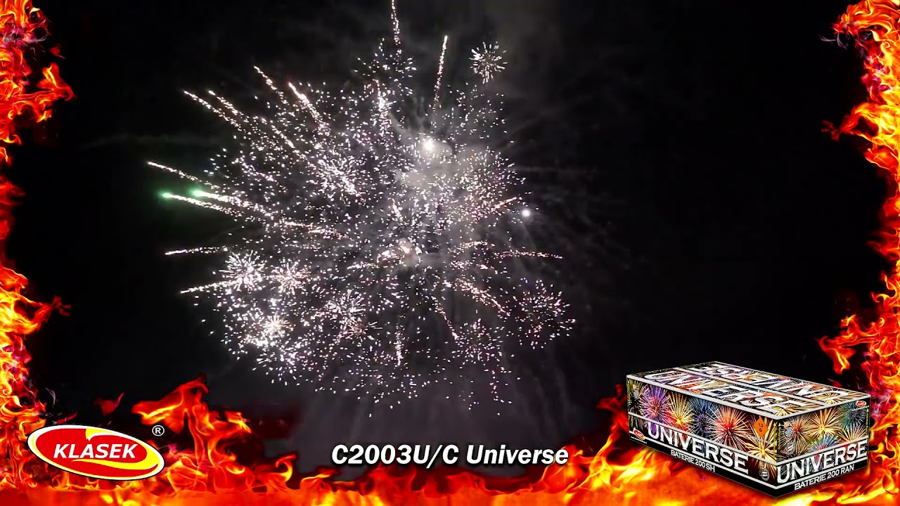 Universe - 200 Shot Compound - All Tubes 30mm - Klasek Fireworks