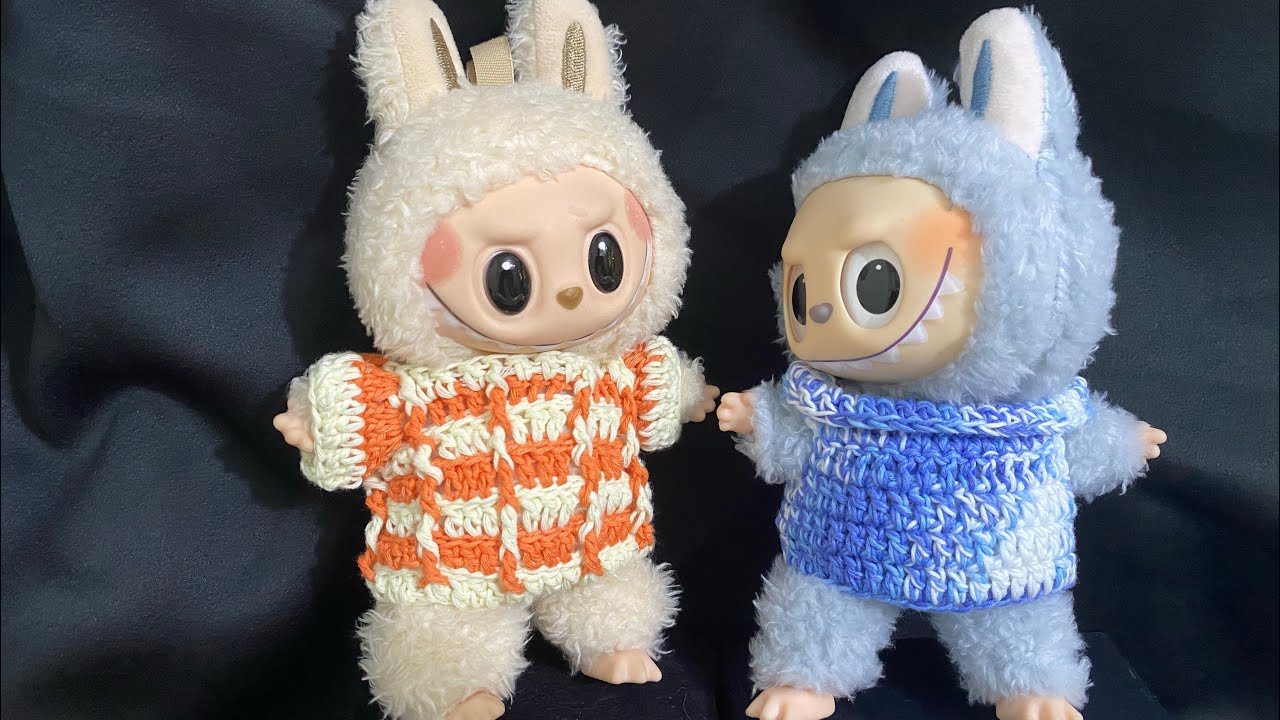 How to crochet LaBuBu’s T shirt - Crochet LaBuBu clothes - Step by step- Super easy-Eng sub