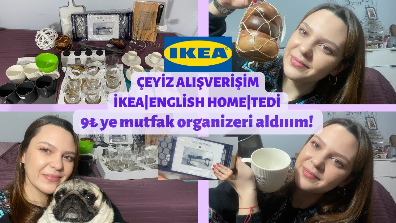 ÇEYİZ ALIŞVERİŞİ| İkea’nın en sevdiğim serisi☕️English Home’da 9₺’ye mutfak organizeri! #çeyiz