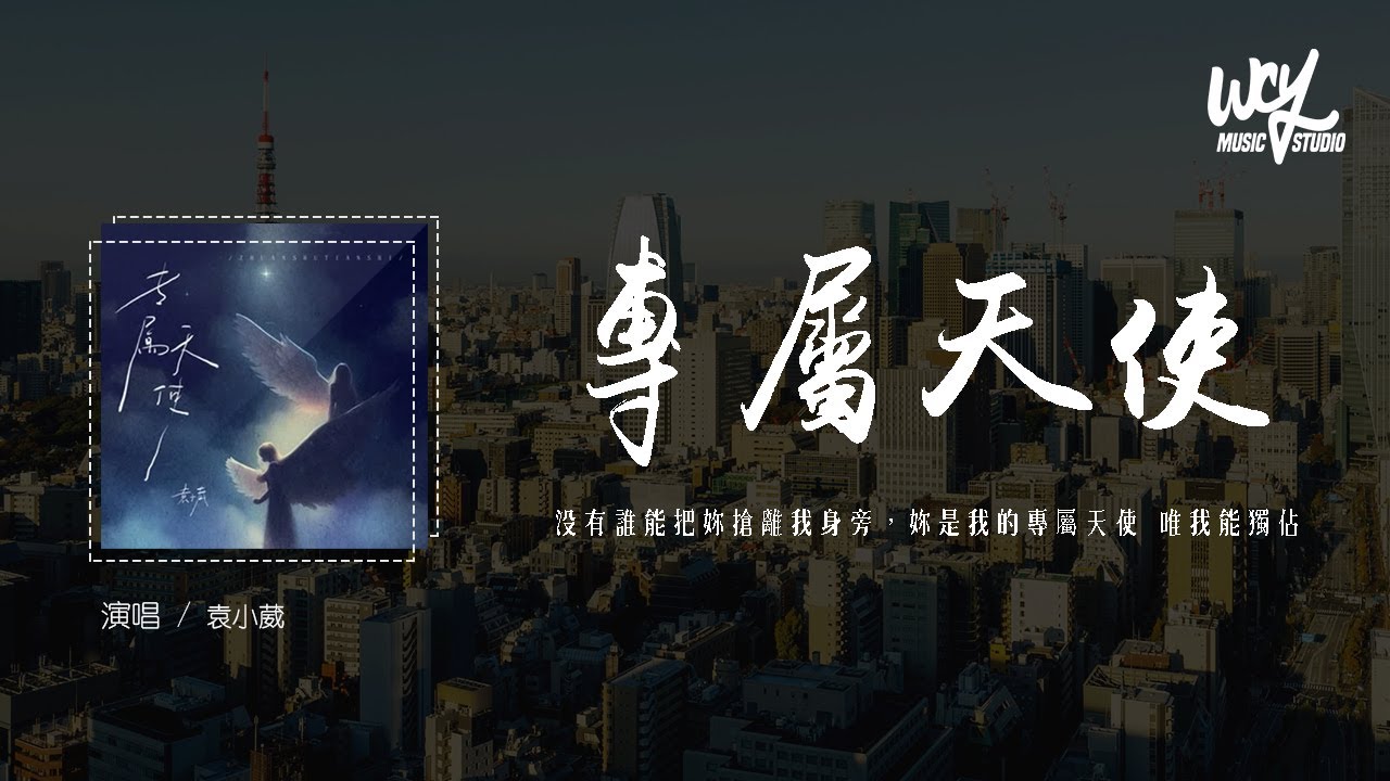 袁小葳 - 专属天使(婚礼版)(原唱：TANK)「没有谁能把你抢离我身旁，你是我的专属天使 唯我能独佔」(4k Video)【動態歌詞/pīn yīn gē cí】#袁小葳 #专属天使 #TANK