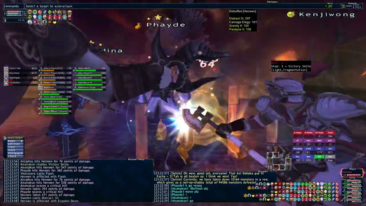 FFXI Odyssey V25 T2 Henwen | Melee Kiting Method