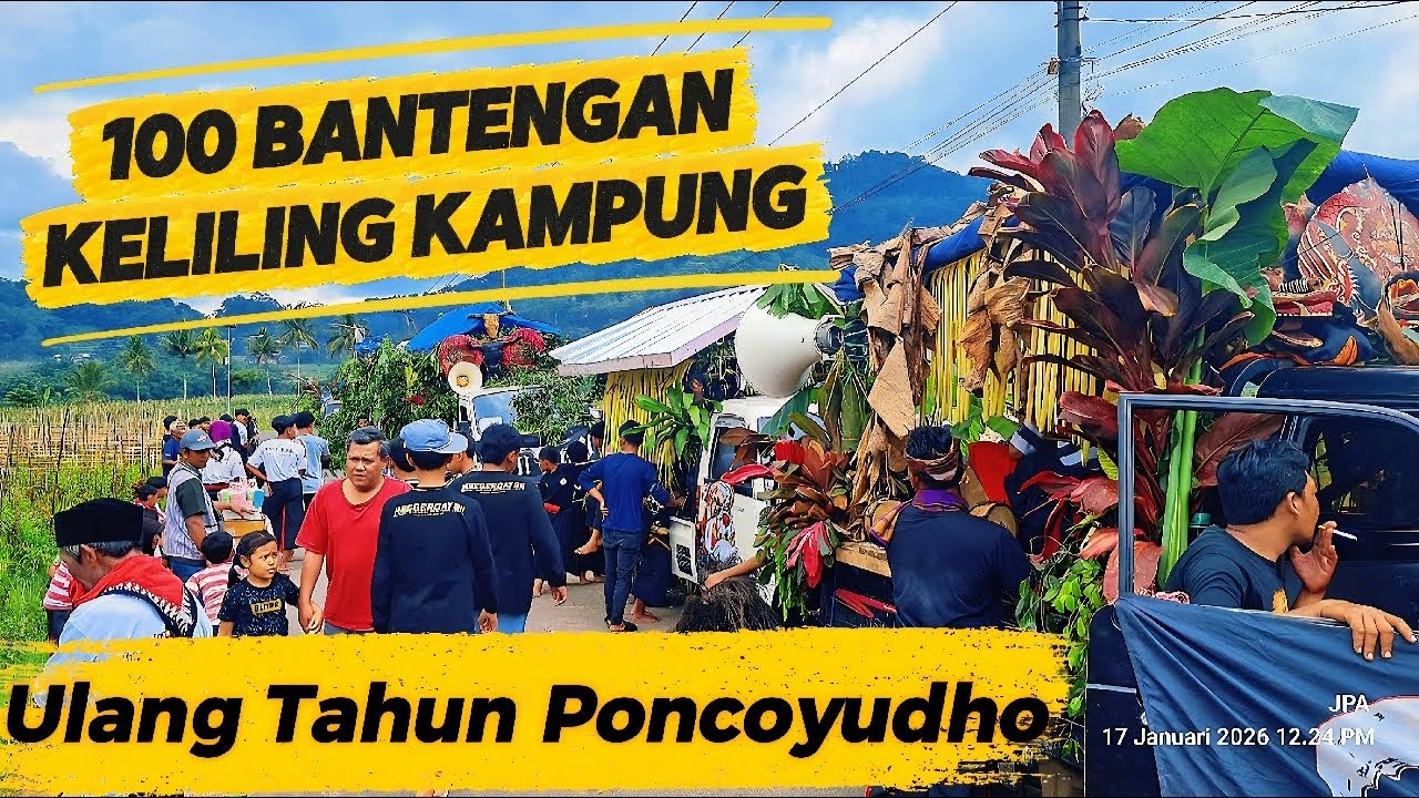ARAK ARAKAN KESENIAN TRADISIONAL BANTENGAN!! dalam rangka memperingati Hari Ulang Tahun  Poncoyudho