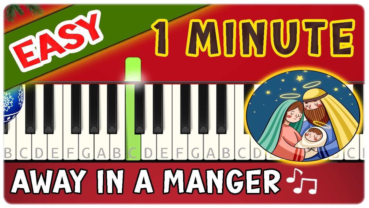 VERY EASY !! - AWAY IN A MANGER - FOR BEGINNERS - SIMPLE | CHRISTMAS SONGS | XMAS PIANO TUTORIAL