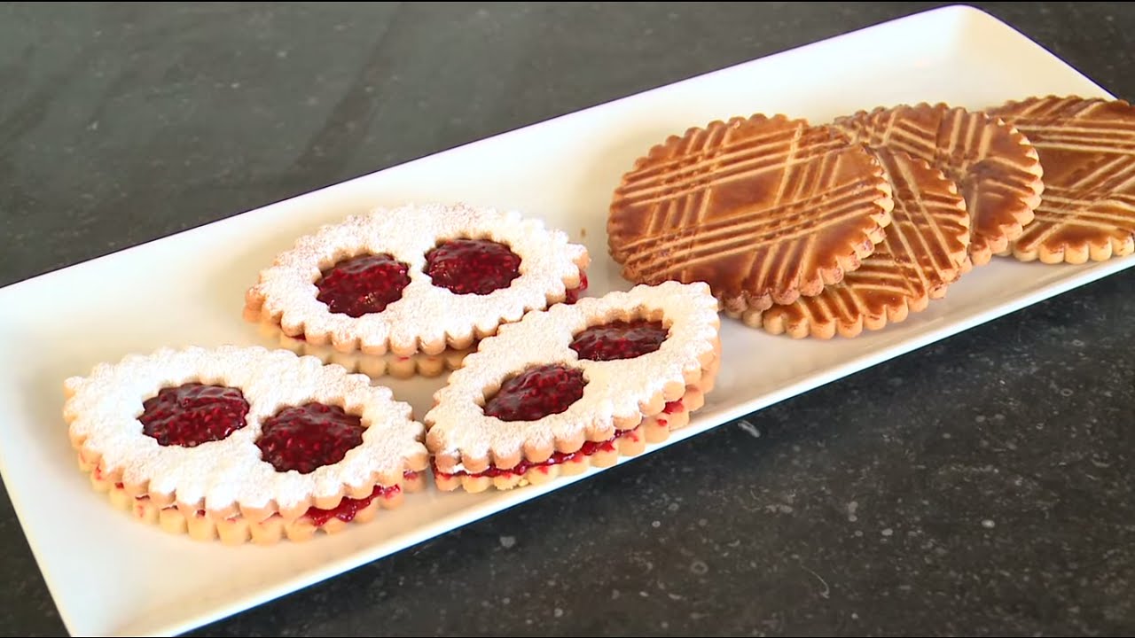 Les sablés à la confiture de framboises