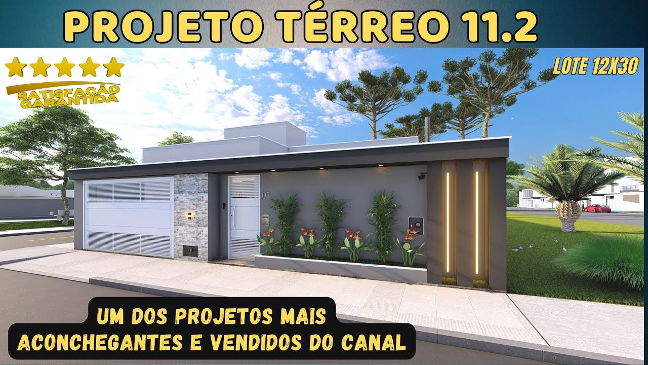 PROJETO TÉRREO 11.2  (LOTE 12X30) O térreo 11 com piscina