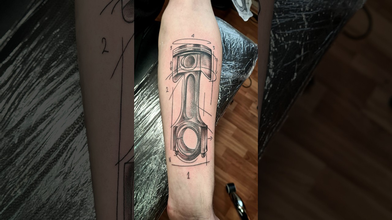 Piston - Tattoo Time Lapse - 4K