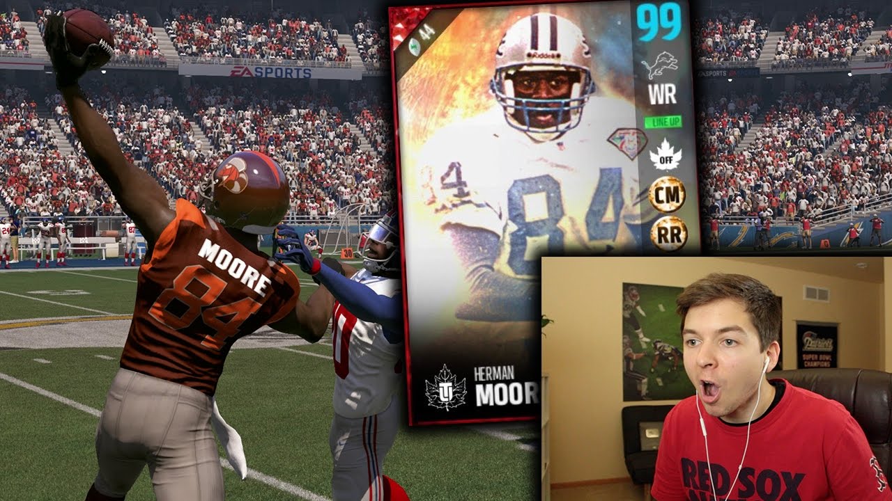99 OVERALL! HERMAN MOORE IS A GLITCH! MADDEN 17 ULTIMATE TEAM GAMEPLAY