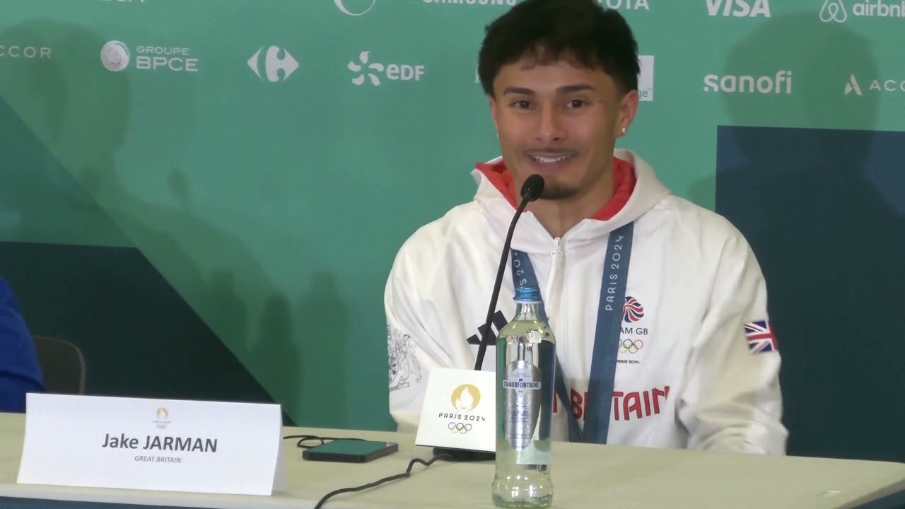 Reaction from Paris 2024 men's floor exercise silver & bronze medalists Dolgopyat & Jarman