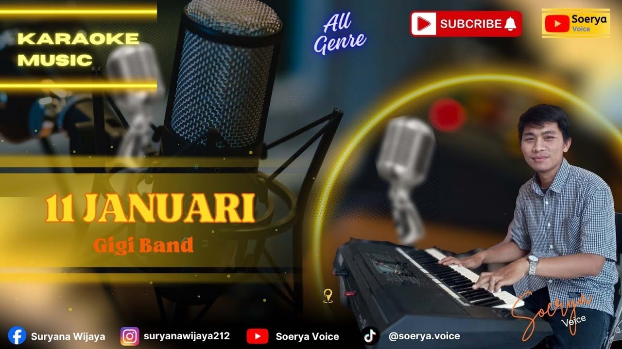 11 Januari - Gigi Band | Karaoke  #karaoke #karaokepopindonesia #karaokenadapria #