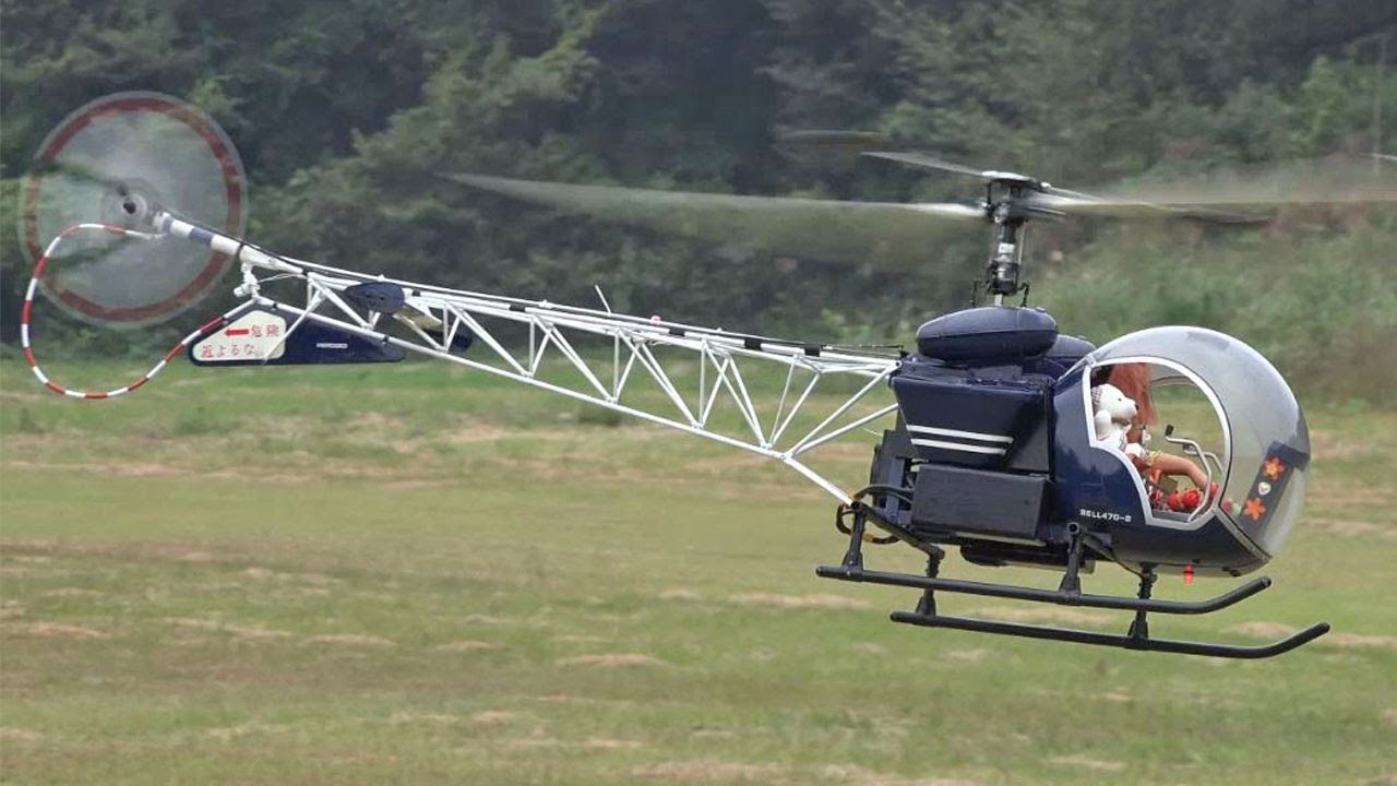 Bell 47-G RC Heli （ 長時間フライト! ）ベル47-G ヘリコプター