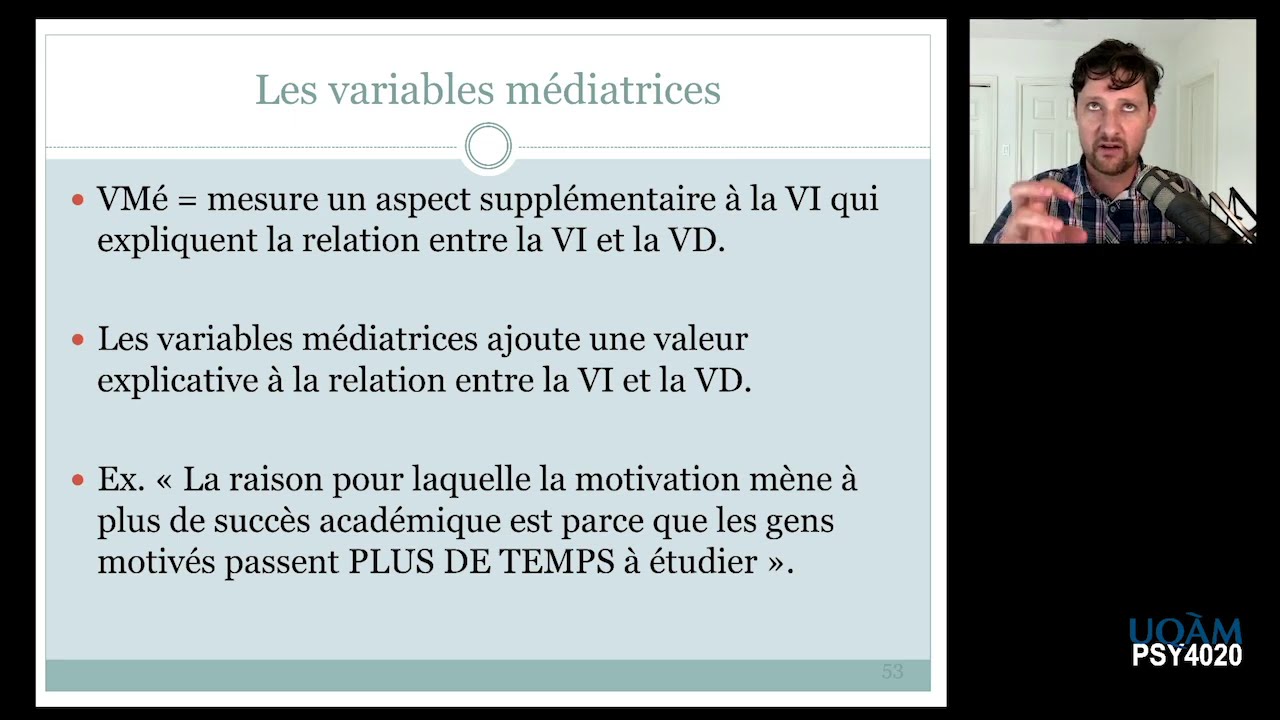 Partie 1.4 -  Les varibles médiatrices et modératrices