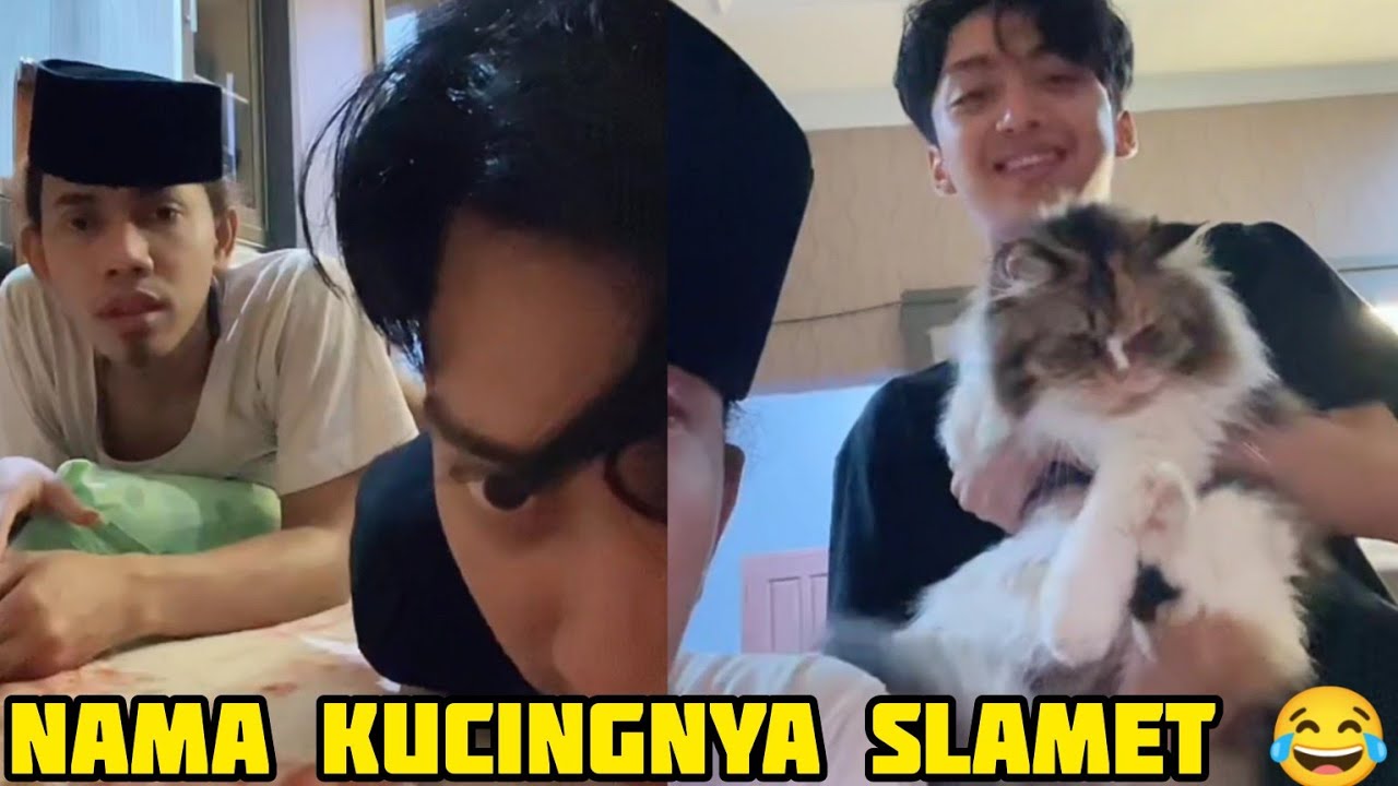 GUS AZMI BERMAIN KUCING.. MASAK IYA NAMA KUCINGNYA SLAMET 😂