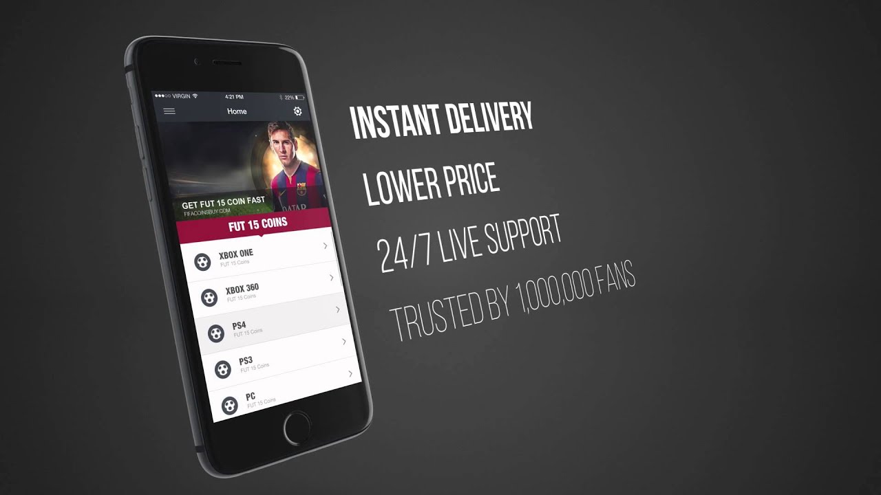 FUT COINS - The Best Mobile App for Instant FIFA 15 Coins