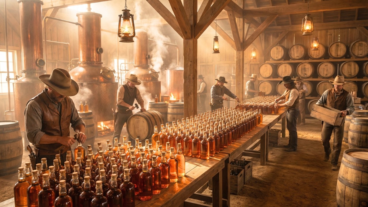 How Cowboys Made Whiskey in 1800s: Old West Distillery Process (Full Process)