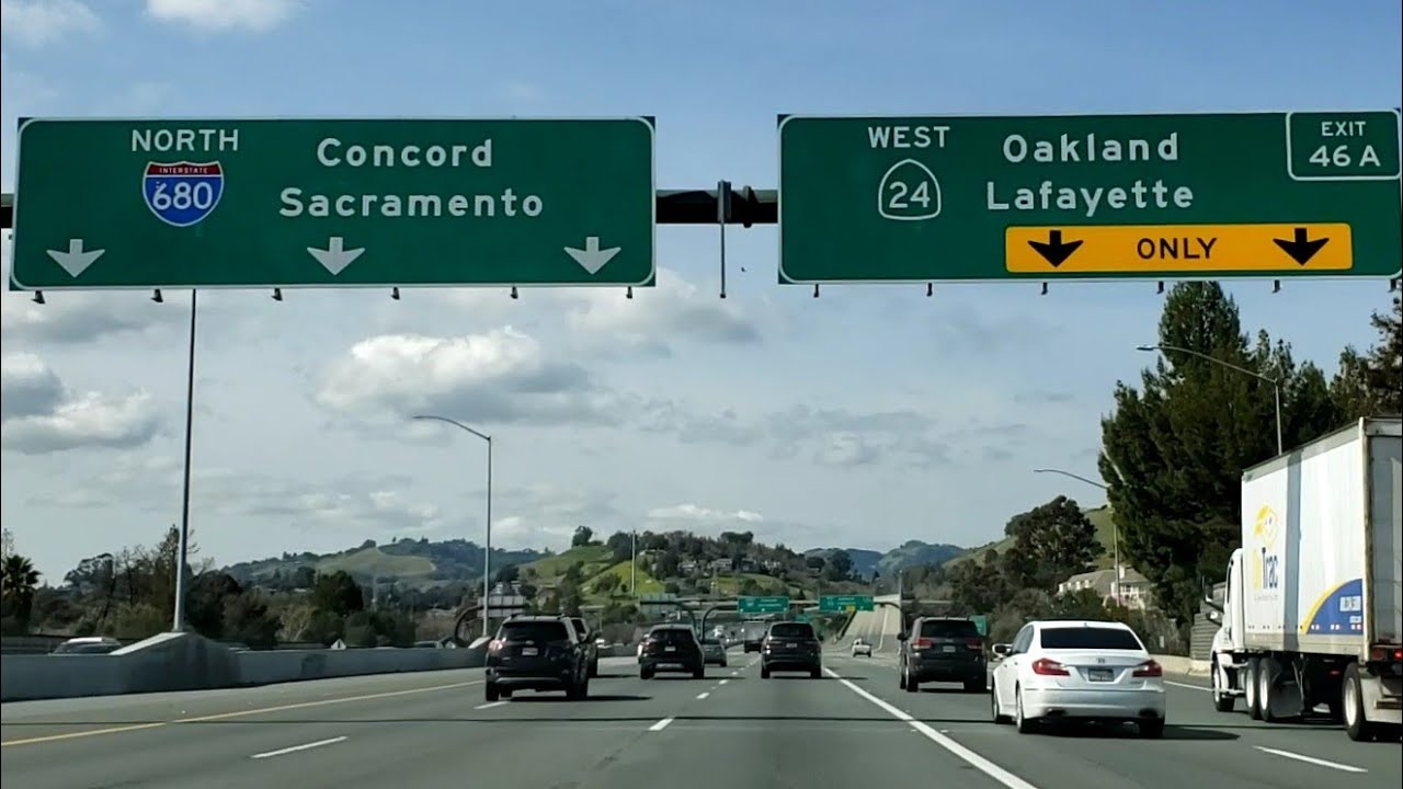 【Full HD Driving】 Friday Driving I-680 North From Dublin To Walnut Creek In California