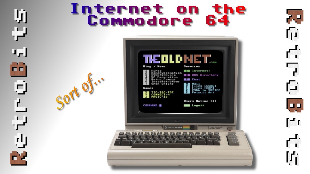 Просмотр интернета на Commodore 64 с помощью The Old Net BBS