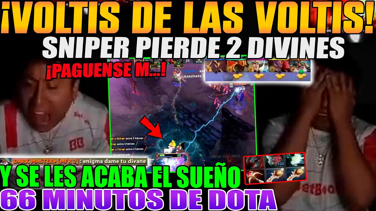 VOLTIS TRAS VOLTIS! MACARIUS LLORAR EN DOTA DE 66 MIN, SNIPER PIERDE 2 DIVINES Y SE ACABA EL SUEÑO
