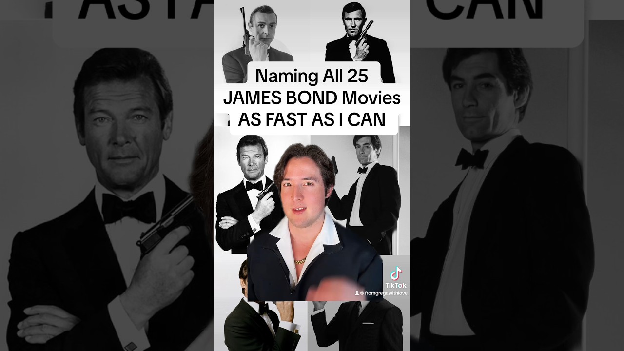 Naming ALL 25 James Bond Movies AS FAST AS I CAN #shorts