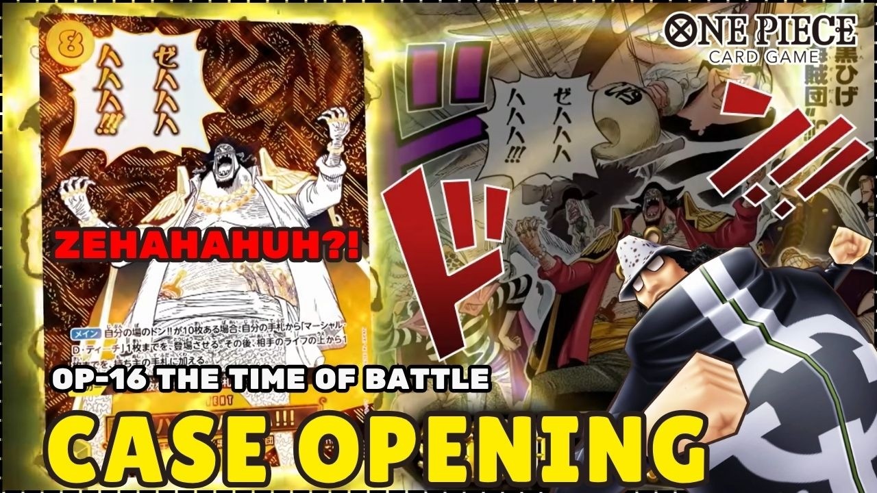 【ONE PIECE TCG】OP-16 THE TIME OF BATTLE CARTON OPENING! ZEHAHAHAHAHAHAHA 😂🖤