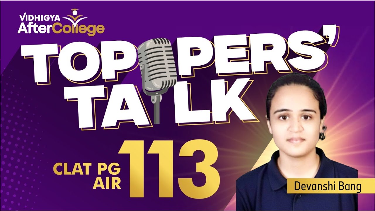 CLAT PG 2026 Success Story | Devanshi Bang AIR 113 | Study Plan, Mistakes & Advice