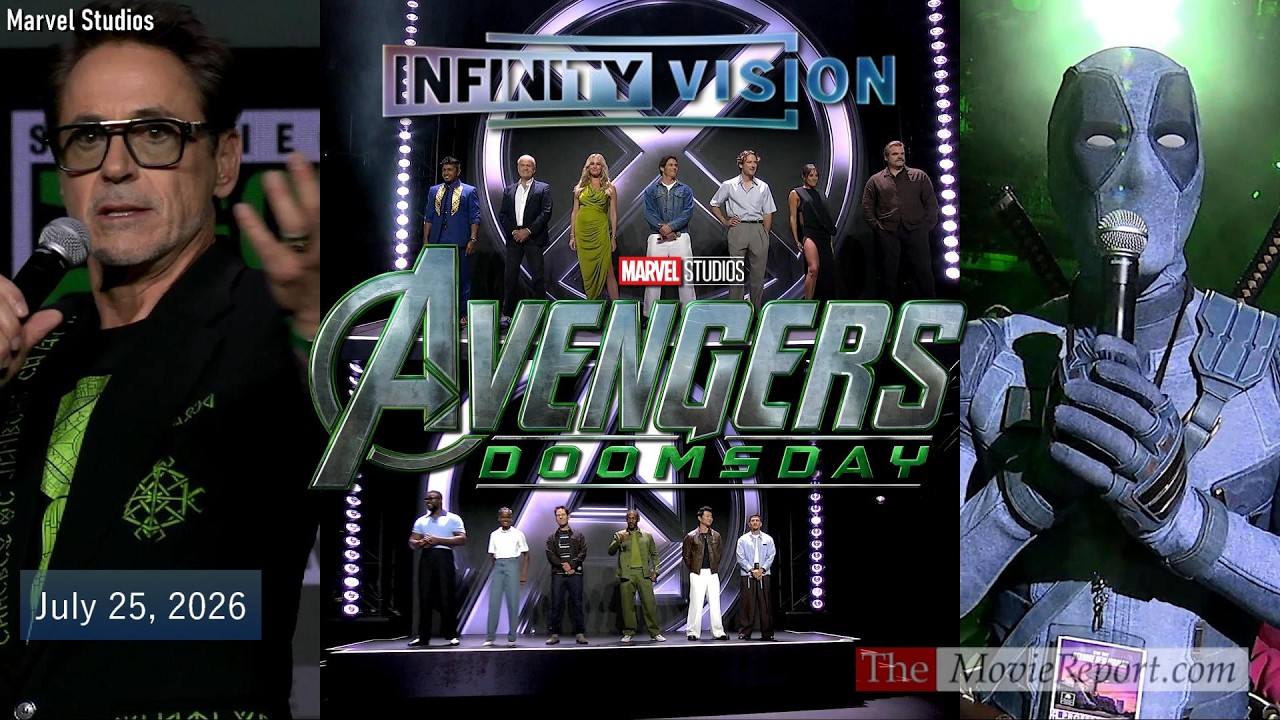 AVENGERS DOOMSDAY Comic-Con Hall H highlights Robert Downey Jr, Ryan Reynolds & cast - July 25, 2026