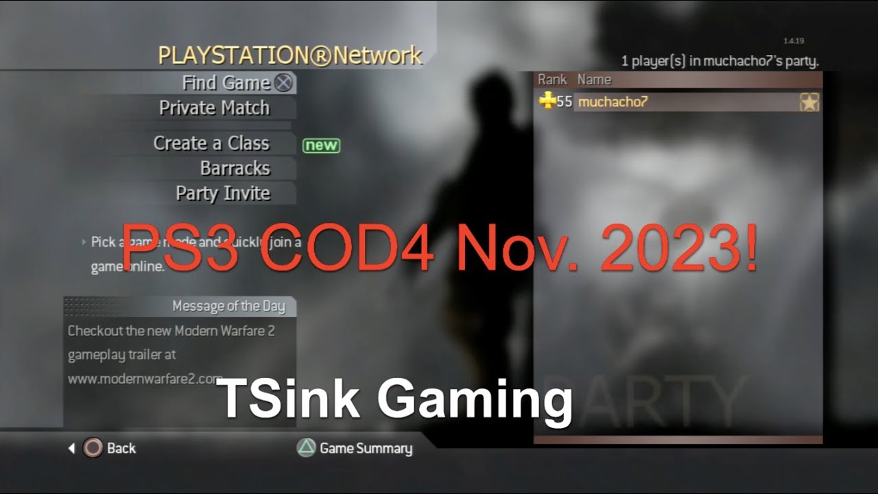 PS3 COD4 in NOV. 2023!