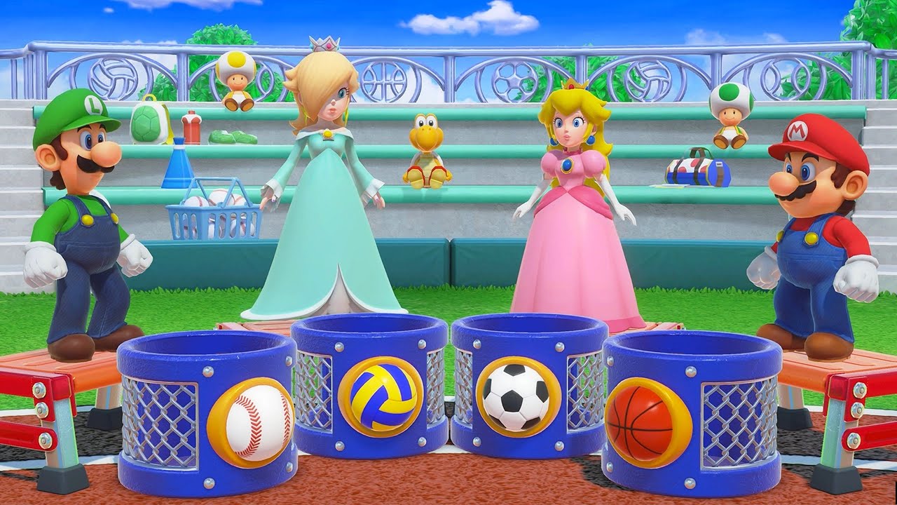 Super Mario Party - Mario/Luigi/Rosalina/Peach All Co-op Minigames