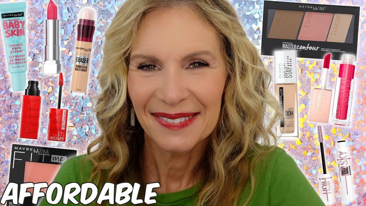 Full Face of Maybelline Makeup on Mature Skin