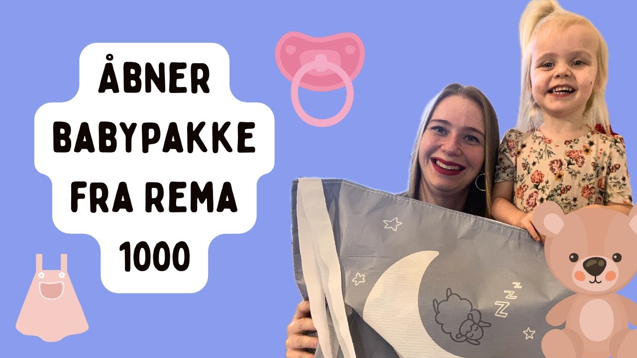 Åbner babypakke fra REMA 1000