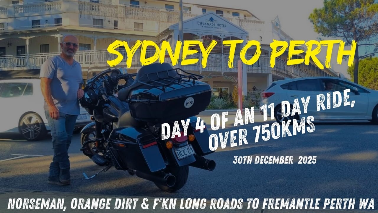 Day4 Norseman WA to Fremantle/Perth WA on a Harley-Davidson Street glide ST